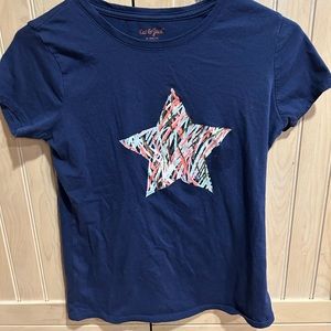 Cat & Jack girls navy short-sleeve tee